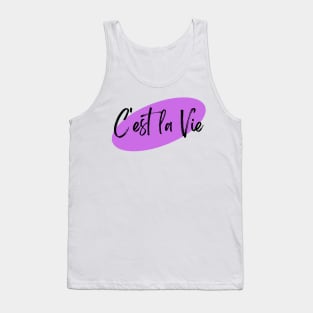 French C'est la Vie Purple Tank Top